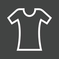 linha de camisa feminina ícone invertido vetor