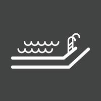 ícone invertido de linha de piscina vetor