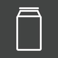 ícone invertido de linha de lata de refrigerante vetor