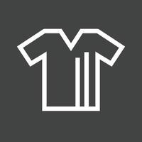 camiseta com ícone de linha invertida de linhas vetor