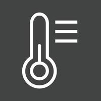 ícone invertido de linha de baixa temperatura vetor
