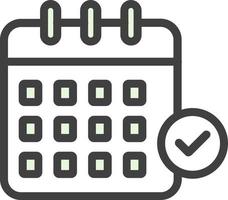 design de ícone de vetor de verificação de calendário