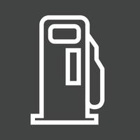 ícone invertido de linha de serviço de posto de gasolina vetor