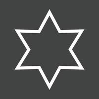 ícone invertido da linha estrela iii vetor