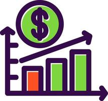 design de ícone de vetor de economia em ascensão