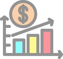 design de ícone de vetor de economia em ascensão