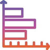 design de ícone de vetor de gráfico de barras horizontais