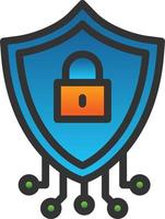 design de ícone de vetor de segurança cibernética