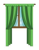 ilustração vetorial de janela com cortina vetor