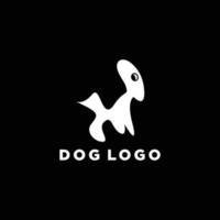 modelo de design de ícone de logotipo de cachorro vetor plano