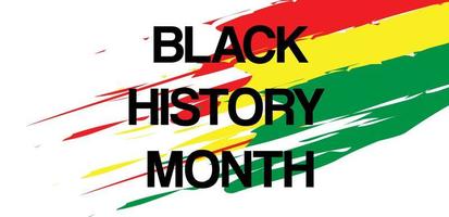 bandeira de pincel de fundo do mês da história negra vetor
