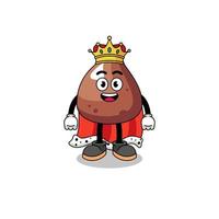 ilustração de mascote do choco chip king vetor