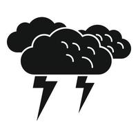 vetor simples de ícone de tempestade. nuvem de chuva