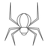 ícone de inseto aranha, estilo de estrutura de tópicos vetor