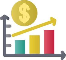 design de ícone de vetor de economia em ascensão