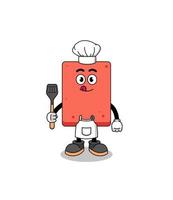 ilustração de mascote do chef de tijolos vetor