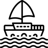 ícone de linha para passeios de barco vetor