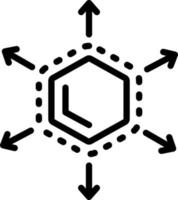 ícone de linha para expandir vetor