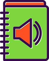 design de ícone de vetor de descrição de áudio