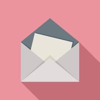 vetor plana do ícone do cartão envelope. enviar mensagem