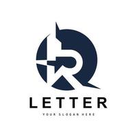 logotipo da letra r, símbolo do alfabeto vetorial, design para logotipos de marcas com letra inicial vetor