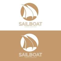 design de logotipo de veleiro, ilustração de barco de pesca, ícone de vetor de marca de empresa de barco de pesca, design de loja de barcos, peixaria, transporte