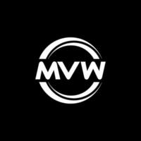 design de logotipo de carta mvw na ilustração. logotipo vetorial, desenhos de caligrafia para logotipo, pôster, convite, etc. vetor