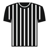 vetor simples do ícone da camisa do árbitro. penalidade de juiz