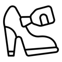 sapatos de mulher oferecem vetor de contorno de ícone. pedido online