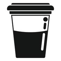 vetor simples de ícone de xícara de café de plástico biodegradável. reciclagem ecológica