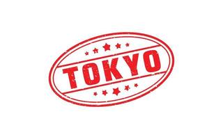 carimbo de borracha Tóquio Japão com estilo grunge em fundo branco vetor