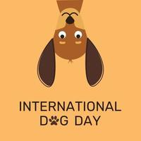 dia nacional do cão 26 de agosto. ilustração em vetor isolado dachshund dos desenhos animados.