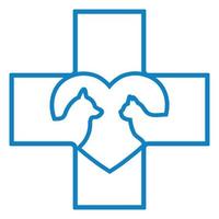 ilustração do logotipo de uma clínica veterinária. vetor