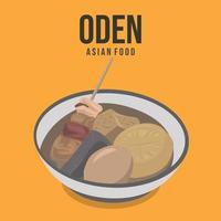 comida asiática. oden, comida tradicional japonesa vetor