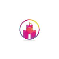 design de logotipo de vetor de castelo. vetor de modelo de logotipo de torre de castelo.