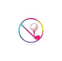 design de logotipo de clube de golfe. campeonato de golfe ou sinal de torneio de golfe. vetor