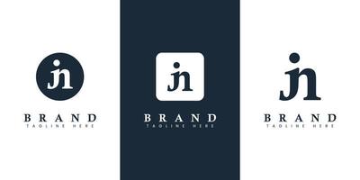 logotipo moderno da letra jn, adequado para qualquer empresa ou identidade com as iniciais jn ou nj. vetor