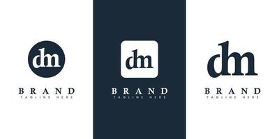 logotipo moderno da letra dm, adequado para qualquer empresa ou identidade com iniciais dm ou md. vetor