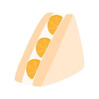rgb básico sanduíches de frutas sobremesa japonesa laranja vetor