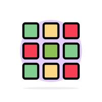 web grid forma quadrados círculo abstrato ícone de cor plana vetor