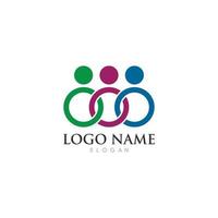 vetor de modelo de logotipo de adoção e cuidados comunitários