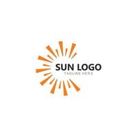 conjunto de modelo de ilustração de ícone de vetor de logotipo de sol