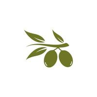 conjunto de ilustração em vetor logotipo verde-oliva