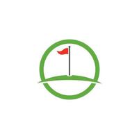 ícone de ilustração vetorial de modelo de logotipo de golfe vetor