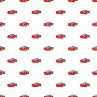 padrão de carro vermelho, estilo cartoon vetor
