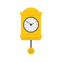 ícone de relógio de pêndulo de tempo plano vetor isolado