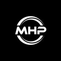 design de logotipo de carta mhp na ilustração. logotipo vetorial, desenhos de caligrafia para logotipo, pôster, convite, etc. vetor