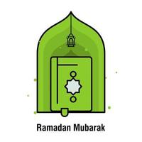 ilustração vetorial de bandeira do conceito ramadan kareem vetor