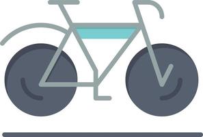 movimento de bicicleta caminhada modelo de banner de ícone de vetor de cor plana esporte
