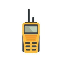 ícone de segurança walkie talkie vetor plano isolado